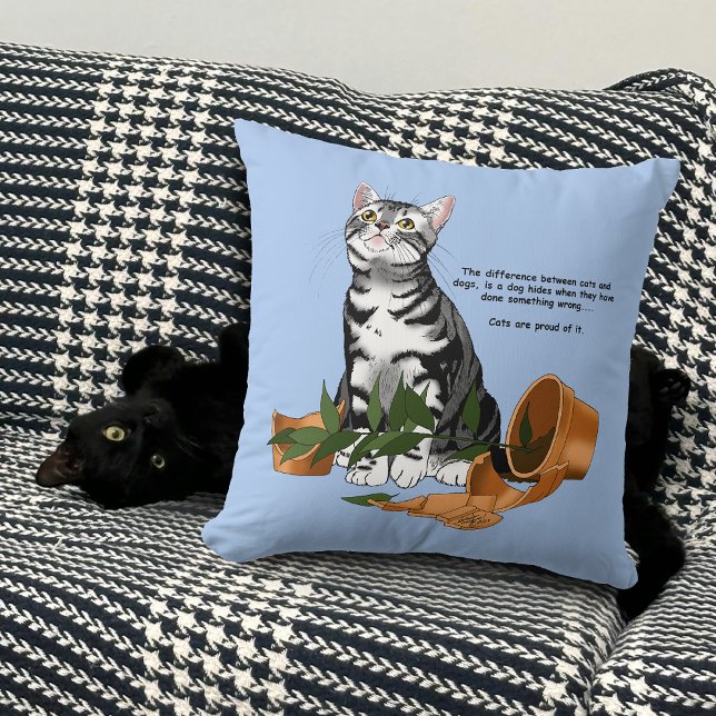 Pflanze Mischief Cat Kissen (Von Creator hochgeladen)