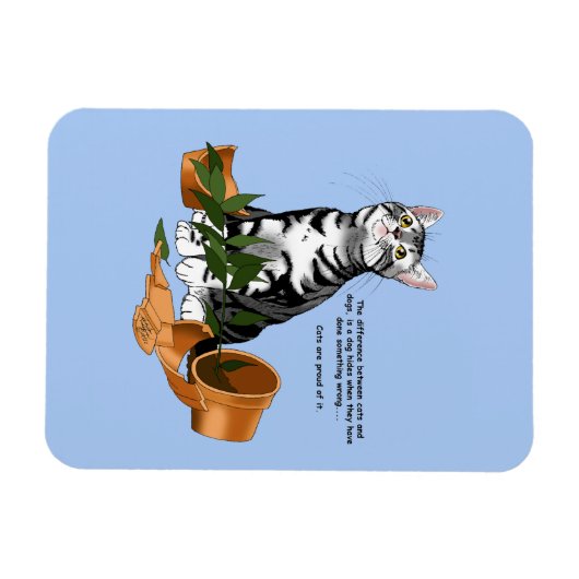 Pflanze Mischief Cat Magnet (Horizontal)