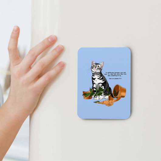 Pflanze Mischief Cat Magnet