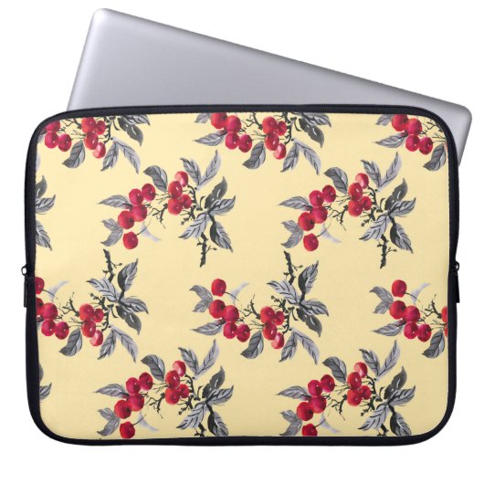 Pflanze mit Aquarellgarten Laptopschutzhülle (Vorderseite)