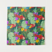 Pflanze mit Blume und Wasserstrahlen Wandteppich (Vorderseite (Horizontal))