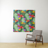 Pflanze mit Blume und Wasserstrahlen Wandteppich (Beispiel (Horizontal))