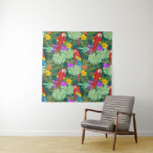 Pflanze mit Blume und Wasserstrahlen Wandteppich (Beispiel)