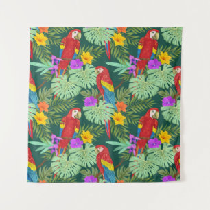 Pflanze mit Blume und Wasserstrahlen Wandteppich