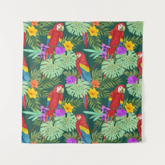 Pflanze mit Blume und Wasserstrahlen Wandteppich (Vorderseite)