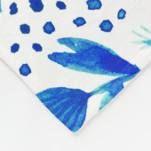 Pflanze mit Blumenwasser Nahtlose Textur Fleecedecke (Ecke)