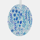 Pflanze mit Blumenwasser Nahtlose Textur Ornament Aus Glas (Vorderseite Rechts)