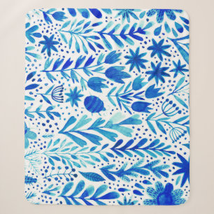 Pflanze mit Blumenwasser Nahtlose Textur Sherpadecke