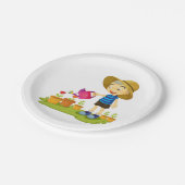 Pflanze mit Kinderwasser Gartenpapiere Teller (Schrägansicht)