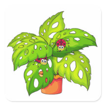 Pflanze mit Lady Bugs