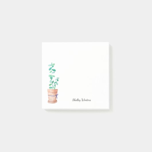 Pflanze mit Namen Post-it Klebezettel (Vorderseite)