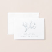 Pflanze mit Silberfolien Folienkarte (Vorderseite mit Umschlag)