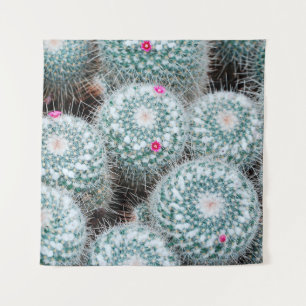 Pflanze mit Tiny Pink Blume Wandteppich