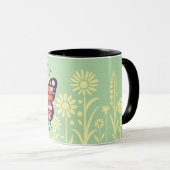Pflanze Monarch Butterfly Yellow Flowers Tasse (VorderseiteRechts)