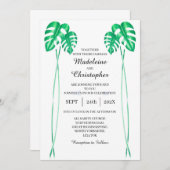 Pflanze Monstera Hochzeit Einladung Schweizer Käse (Vorne/Hinten)