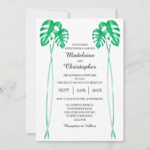 Pflanze Monstera Hochzeit Einladung Schweizer Käse