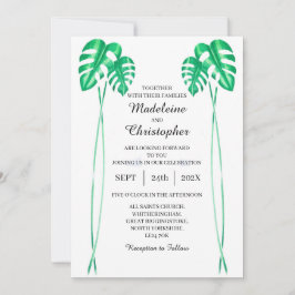 Pflanze Monstera Hochzeit Einladung Schweizer Käse