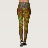 Pflanze Muster.11b Dred BG Leggings (Rückseite)
