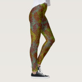 Pflanze Muster.11b Dred BG Leggings (Rechts)