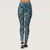 Pflanze Muster 13b Schwarzes BG Leggings (Rückseite)