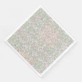 Pflanze Muster.14C Rosa Blütenblatt Offweiße BG Serviette (Ecke)