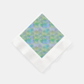Pflanze Muster A02.b Blätter LBlue BG Serviette (Ecke)