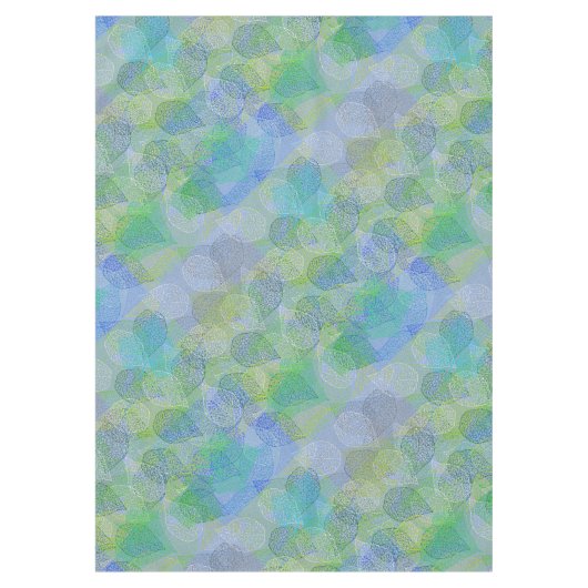 Pflanze Muster A02.b Blätter LBlue BG Tischdecke (Vorderseite)
