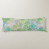 Pflanze Muster A02.b Blätter LGrey BG Seitenschläferkissen (Rückseite)