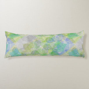 Pflanze Muster A02.b Blätter LGrey BG Seitenschläferkissen