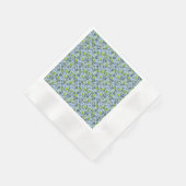 Pflanze Muster A03.b Blau BG Serviette (Ecke)