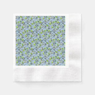 Pflanze Muster A03.b Blau BG Serviette