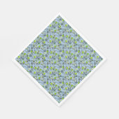 Pflanze Muster A03.b Blau BG Serviette (Ecke)