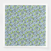 Pflanze Muster A03.b Blau BG Serviette (Vorderseite)