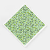 Pflanze Muster A03.b Lgreen BG Serviette (Ecke)