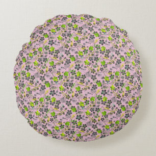 Pflanze Muster A03.b Lpink BG Rundes Kissen