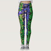 Pflanze Muster A06.b w Butterfly Blk BG Leggings (Vorderseite)