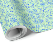 Pflanze Muster A08.b boho. lgrün BG Geschenkpapier (Rolleneckpunkt)