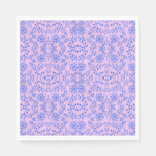 Pflanze Muster A08.b boho. lila BG Serviette