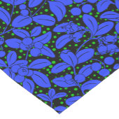 Pflanze Muster A09.blau b Schwarz BG Kurzer Tischläufer (Ecke)