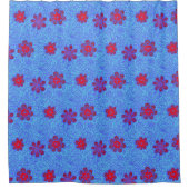 Pflanze Muster A13.b L Blue BG Duschvorhang (Vorderseite)