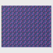 Pflanze Muster A13.b Schwarze BG Geschenkpapier (Flach)