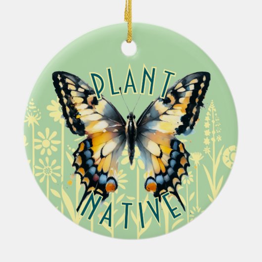 Pflanze Native Keramik Ornament (Hinten)