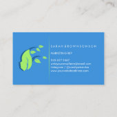 Pflanze Natur Vegan Visitenkarte (Rückseite)