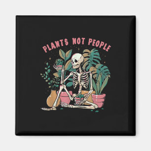Pflanze nicht Leute Skeleton Spooky Season Happy H Magnet