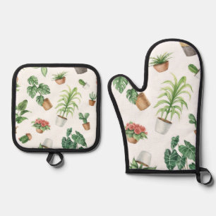 Pflanze Ofenhandschuh & Topflappen-Set