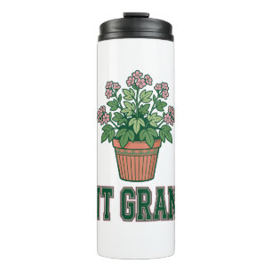 Pflanze Oma blühendes Zimmerpflanzengeschenk Thermosbecher