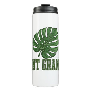 Pflanze Opa Monstera Blatt Shirt Thermosbecher
