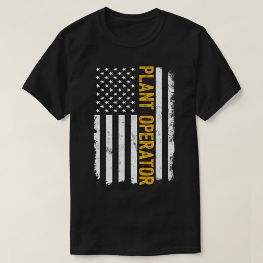 Pflanze Operator Job, American Flag Pflanze Operat T-Shirt (Design vorne)