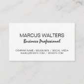 Pflanze Palm Blätter Muster Visitenkarte (Rückseite)