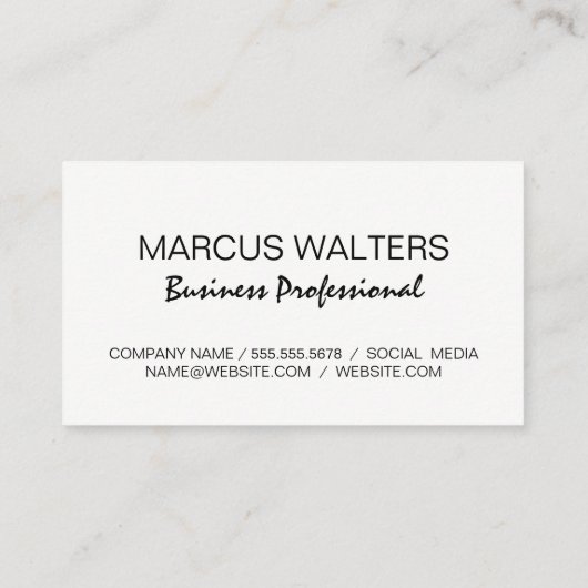 Pflanze Palm Blätter Muster Visitenkarte (Rückseite)